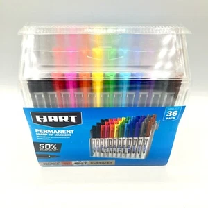 Hart Permanent Sharp Tip Marker Multi Color 36 Pack Set-Neu - Bild 1 von 4