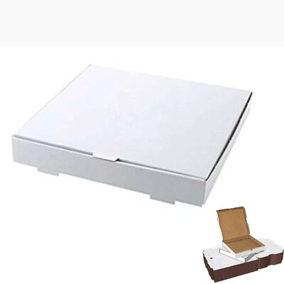 50 Pack - White Corrugated Plain Pizza / Bakery Box - 18" x 18" x 2" - Image 1 of 4