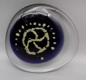 1980 Kunst Glas Briefbeschwerer signiert Keith Cerasoli Vintage freie Form Blasen Hand - Bild 1 von 8
