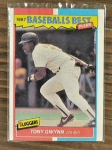 1987 Fleer Sluggers/Pitchers #17 Tony Gwynn San Diego Padres