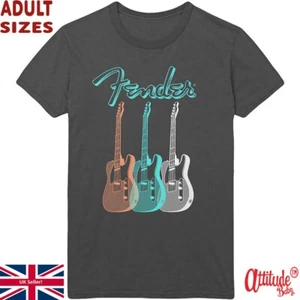Camiseta Fender-Adulto Unisex -3 Guitarras Camiseta Fender Mercancía Oficial-Camisetas - Imagen 1 de 1