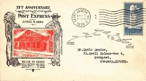 Pony Express - 75° Anniversario - Servizi postali - Comunicazione - Trasporti - Foto 1 di 2
