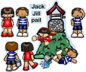 Jack & Jill Felt Figures for Flannel Board Nursery Rhyme Teaching Aide for Kids - Picture 1 of 2