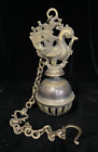 LARGE Bronze Temple Elephant Bell with Hintha Bird & Hanging Chain - HEAR IT!