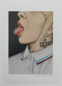 Skinhead Girl - Impresiones artísticas digitales calidad A5 firmadas edición limitada Reino Unido - Imagen 1 de 1