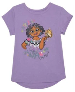 Disney's Encanto Mirabel Floral Girls Graphic Short Sleeve T-Shirt NWT - Picture 1 of 7
