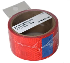 10' Roll of 3M 983-72 ES Diamond Grade 2" Solid Red Conspicuity Tape - USA Made - Picture 1 of 1