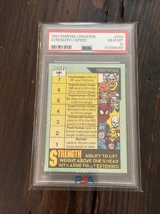 1991 Marvel Universe Strength/Speed #159 PSA 10 GEM MINT - Picture 1 of 2
