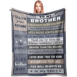 Gifts for Brother Blanket 60"x50" - Brother Christmas Birthday Gift - Brother... - Picture 1 of 7