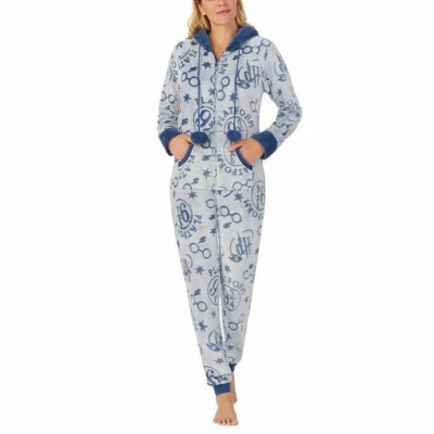 Character Disney Harry Potter Ladies' One Piece Pajama Soft Fleece Size M New - Image 1 of 3