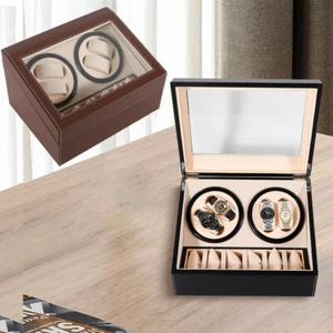 Luxurious! 4+6 Automatic Rotation Leather Watch Winder Storage Display Case AU - Picture 1 of 20