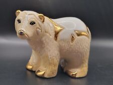 Artesania Rinconada Polar Bear Silver Anniversary Figurine #765 Gold Earthenware