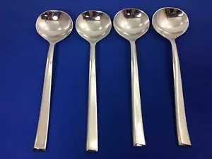 Nambe AQUILA Posate Inox 6 CUCCHIAINI 1/8" Design Onda Asimmetrica SET DI 4 - Foto 1 di 7