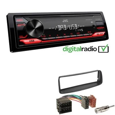 JVC 1-DIN Digital Media Autoradio DAB+ USB AUX für Peugeot 206 206CC 1998-2007 - Bild 1 von 4