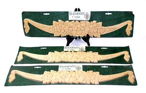 dav Three Ornamental Moulding Molding Elements Wood Ornaments Appliques - Picture 1 of 4