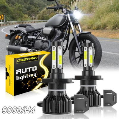 2x Kit de bombillas de faros LED H4 haz alto/bajo para Yamaha Bolt XVS950 6000K 2014-2020 Foto 1 de 4