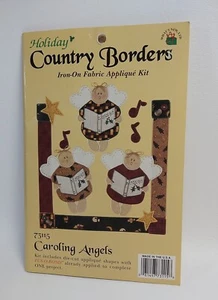 Country Borders Iron-on Fabric Applique Kit - Caroling Angels 73115 - Christmas - Picture 1 of 5