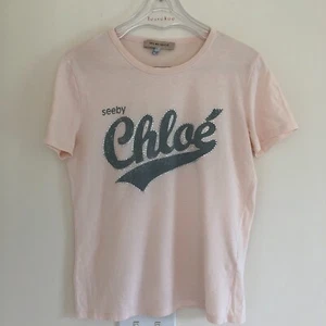 SEE BY CHLOE Women PINK Short sleeve T-shirt SIZE 6 - Picture 1 of 12
