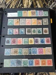 El Salvador Stamp Collection - Mixed Conditions - 11 Pages - A9 - Picture 1 of 11