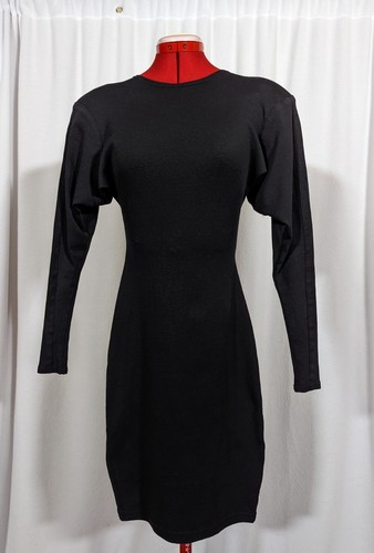 Abito a tracolla grande vintage Michele Lamy nero scolpito taglia 1 Rick Owens