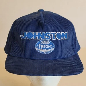 Vintage Johnston DuPont Mütze Herren blau 80er Cord Freon Snapback Sportcap - Bild 1 von 7