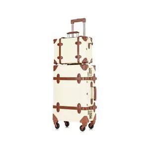 UNIWALKER Vintage Luggage Set, 2 Piece Retro Suitcase with Spinner Wheels, 20... - Picture 1 of 8