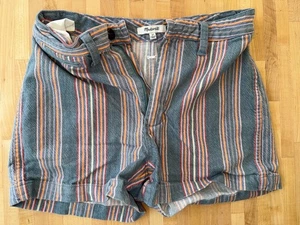 Madewell • Emmett shorts in rainbow stripe Waist Size 27 Summer Denim - Picture 1 of 9