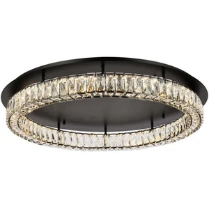 Elegant Lighting 3503F33BK Monroe Flush Mount Black - Picture 1 of 8