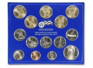 USA Mint Set 2010 Philadelphia Stempelglanz 14 Kursmünzensätze OGP Verpackung - Bild 1 von 12