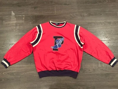 RARE Vintage Polo Ralph Lauren P Wing Stadium 93 Red Sweater L/XL - Image 1 of 4