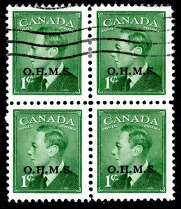 Canada 1950 Official 1¢ Green Scott #O16 VFU K697 - Picture 1 of 6