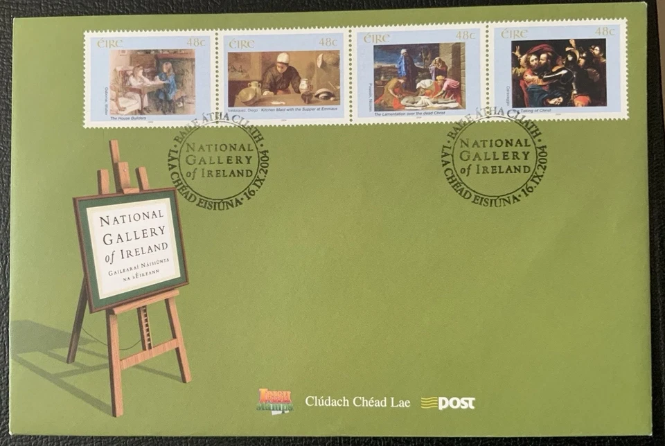 ИРЛАНДСКАЯ НАЦИОНАЛЬНАЯ ГАЛЕРЕЯ КАРТИН НАБОР 2004 ИРЛАНДСКАЯ ПОЧТА CACHET FDC UNADDR - Изображение 1 из 1