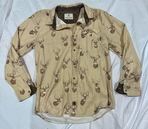 LEGENDARY WHITE TAILS FLANNEL BUCK CAMP MEN'S SIZE M POCKET HUNTING OUTDOOR - Picture 1 of 7