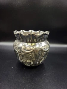Antique Atkin Brothers Silver Plated Plant Pot, Jardiniere - Picture 1 of 10
