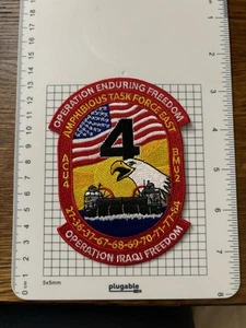 Operation Enduring Freedom Amphibious Task Force 4 East ACU2 BMU2 Patch Neu - Bild 1 von 2