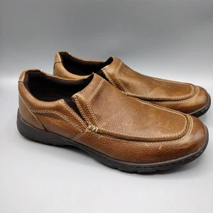 Florsheim Boat Shoes Mens 12 M Brown Lakeside Leather Slip On Loafers 11697 - Picture 1 of 9