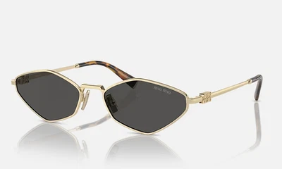 Gafas de sol MIU MIU SMU 56ZS ZVN5S0 doradas gris claro lentes para mujer AUTÉNTICAS Foto 1 de 3