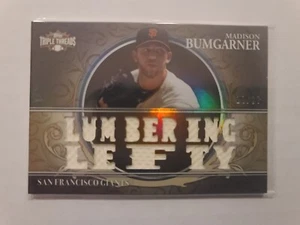 2013 Triple Threads Madison Bumgarner "Lumbering Lefty" Jersey Relic /27 Giants - Picture 1 of 2