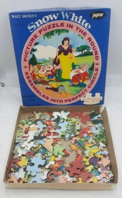 Rompecabezas redondo Jaymar Blancanieves #3032 100 piezas vintage COMPLETO con caja Foto 1 de 4