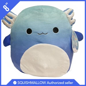 Esclusivo peluche Squishmallow Kellytoy Miss V The Blue Axolotl 8" pollici nuovo con etichette nuovo - Foto 1 di 1