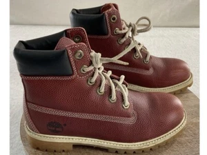 Timberland Boots Big Boy’s 3.5 M LeatherUpper 199170456 Classic School Red Brown - Picture 1 of 13