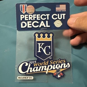 Kansas City Royals 2015 World Series Champions 4x4 die cut decal wincraft - Picture 1 of 1