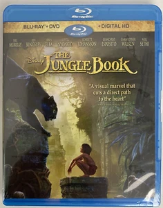 NEW Disney The Jungle Book Blu-Ray DVD 2016 Family Adventure Drama Ben Kingsley - Foto 1 di 13
