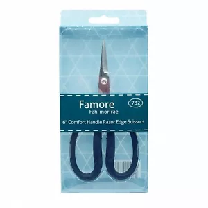 Famore Very Sharp Scissors w/Large Comfort Handles - Sewing Fabric Shears Snips - Picture 1 of 2