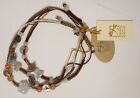 Ensemble de 3 bracelets noués à la main perles de jade longueur réglable lieu ethnique de Kami NEUF