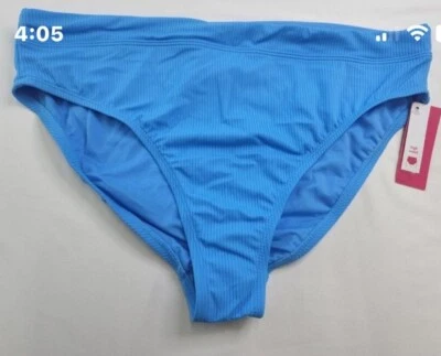 Nuevo con etiquetas Traje de baño Xhilaration para mujer acanalado cintura alta parte inferior de bikini. Talla 1X Foto 1 de 4