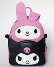 Sanrio Collection Pink Mini Backpack Loungefly My Melody Kuromi Double Pocket
