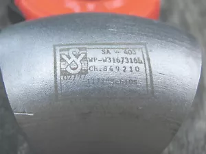 Codo de 1,5" 45 grados (acero inoxidable 316) soldadura a tope (Sch.10S) - Imagen 1 de 3