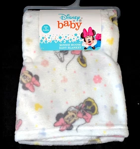 ¡Nuevo! Bebé Niñas MINNIE MOUSE Peluche Blanco ""Disney Baby"" MANTA Talla 30"" x 40"" Nuevo con etiquetas - Imagen 1 de 1
