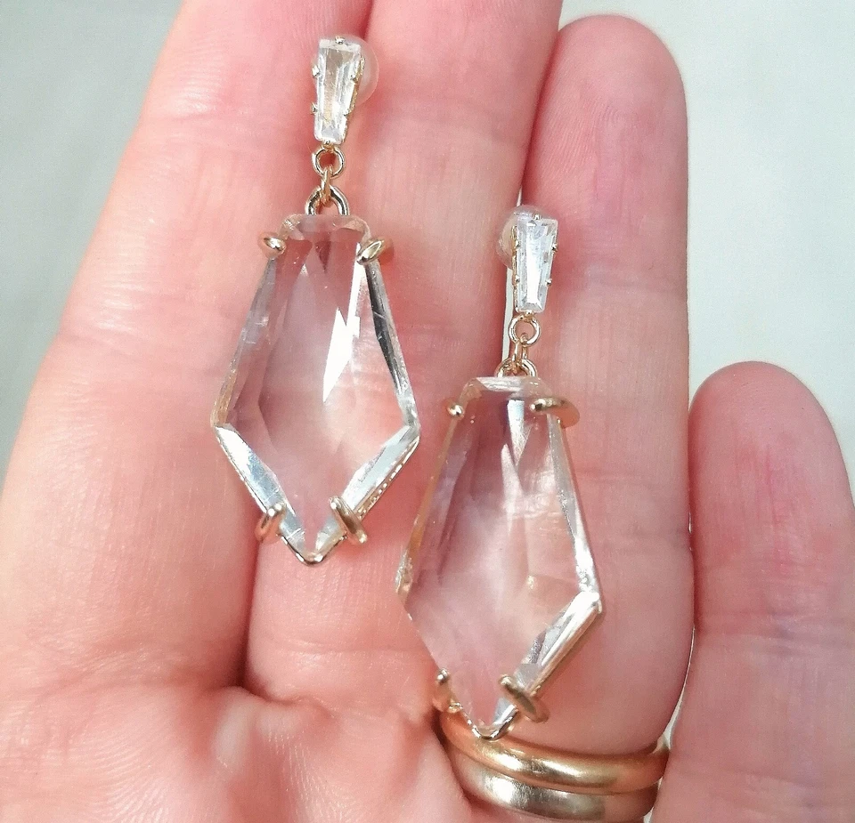 Orecchini Cristallo Geometrico trasparente - Immagine 1 di 1